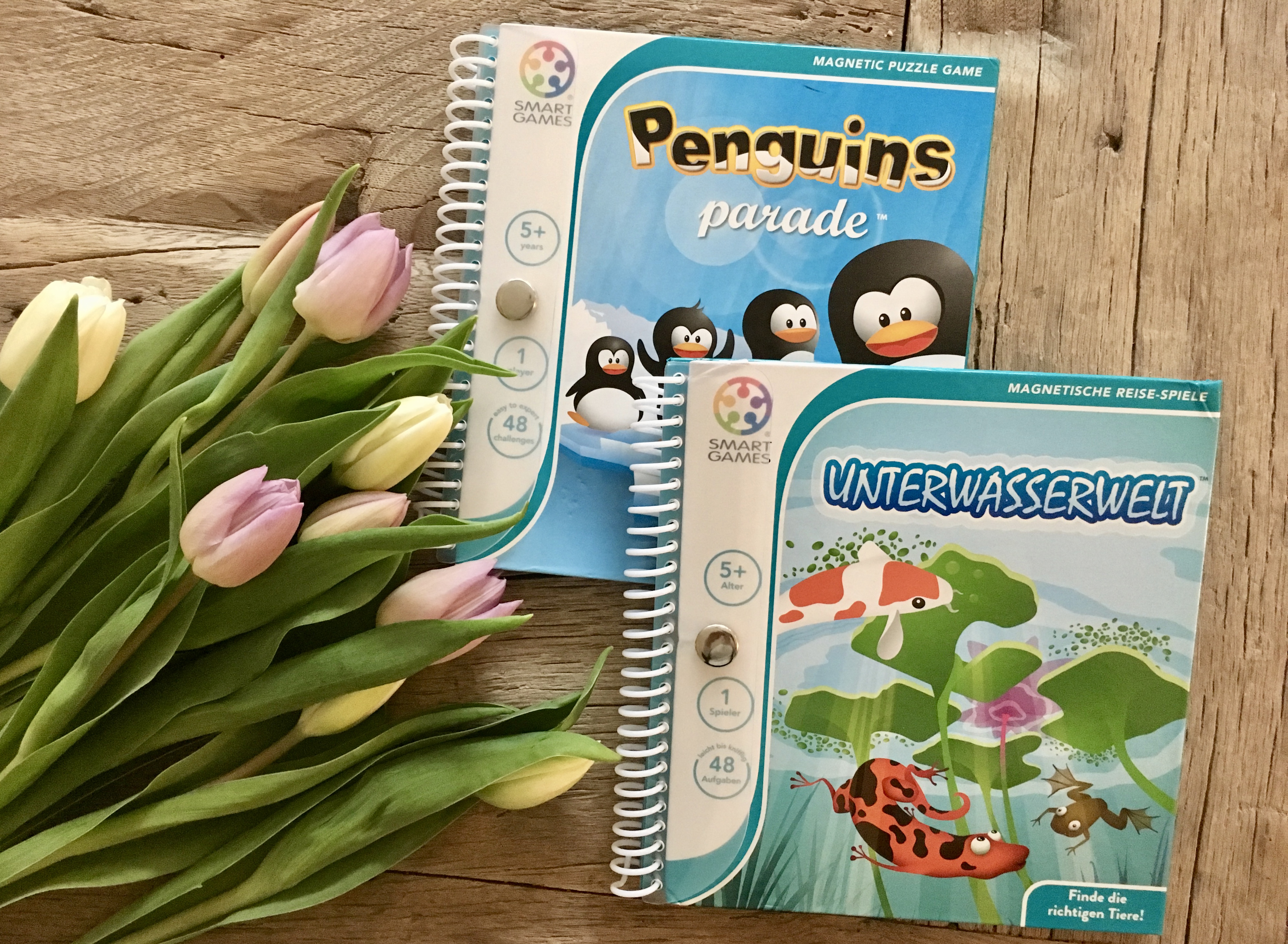 Magnetische Logik-Reisespiele: Pinguin-Parade und Unterwasserwelt von Smartgames