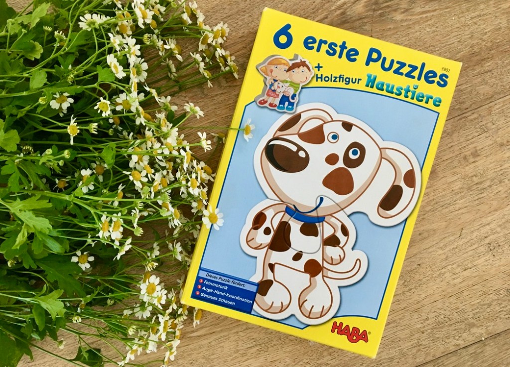 Sechs erste Puzzles Haustiere